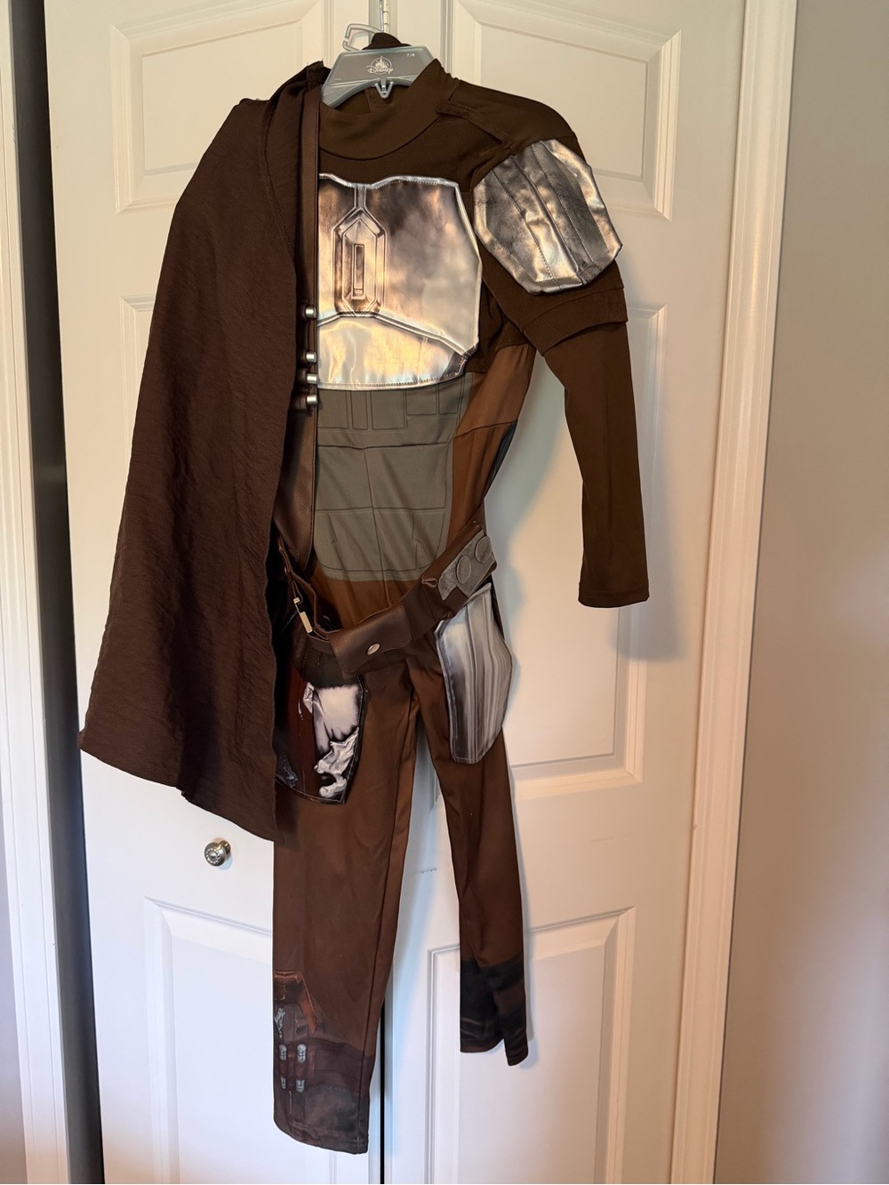 Disney Kids Brown and Silver Mandalorian Costume with Helmet - Picture 2 of 4